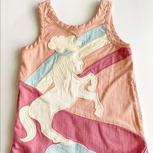 Stella McCartney Dusty Rose Unicorn Patch Dress